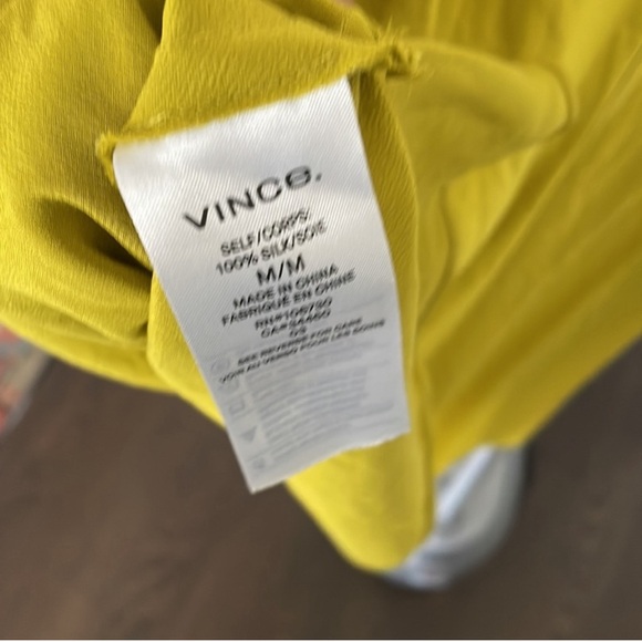 Vince Silk Camisole in Chartreuse, EUC, Size Medium - Picture 5 of 5